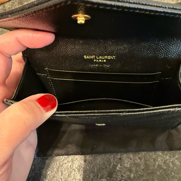 Authentic Saint Laurent Monogrammed envelope quilted wallet - Picture 6 of 8